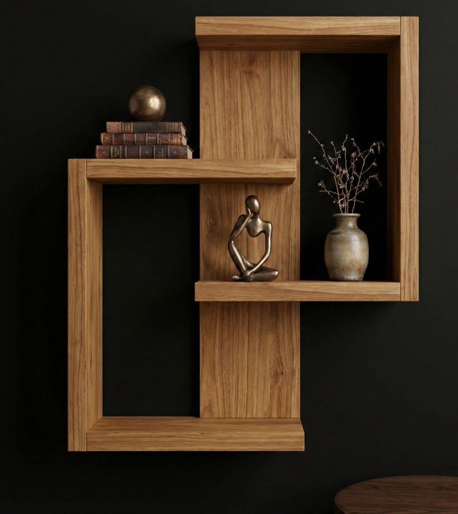 رف حائطي ديكوري عصري متعدد المستويات